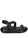 Ash Vanessa Leather Sandals In Black