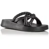 Ash Vanessa Womens Slip On Casual Platform Sandals In Black