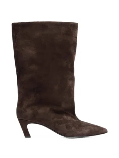 Ash Vanya Pointed-toe Suede Boots In Multi