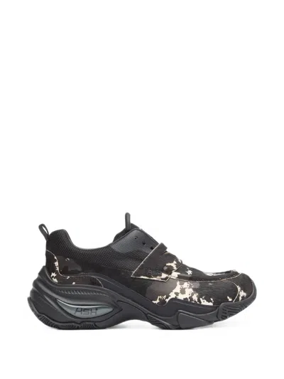 Ash Vapor Pony-hair Slip-on Sneakers In Black