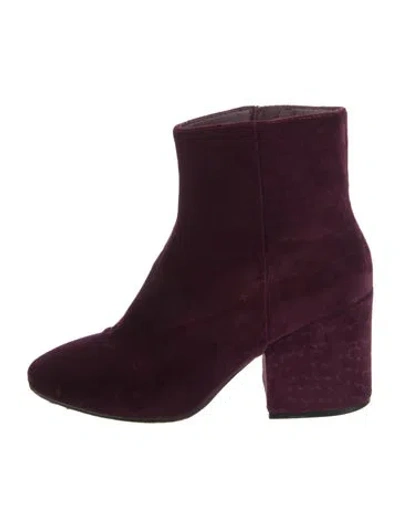 Pre-owned Ash Velvet Boots In Purple