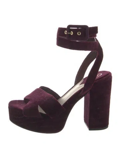 Pre-owned Ash Velvet Sandals In Purple