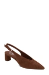 Ash Vera Pointed Toe Slingback Pump In Brown
