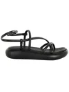 Ash Thick Flat-soled Sandals In Black