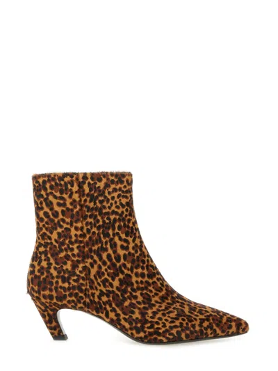 Ash Vicky 100% Leather Animalier Boots For Women