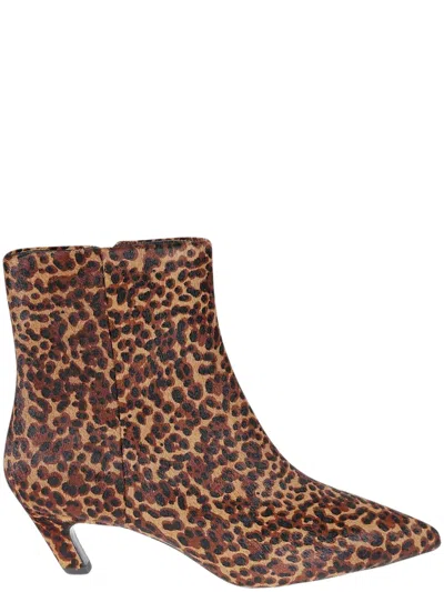 Ash Vicky Ankle Boot In Animal Print