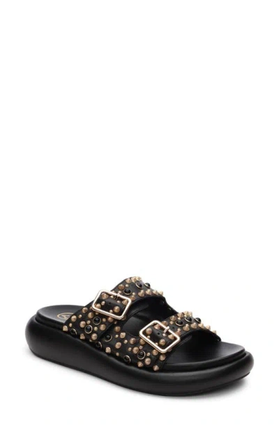 Ash Viking Studded Slide Sandal In Black