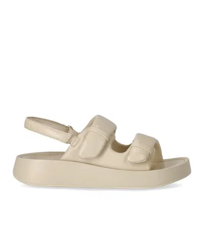 Ash Vinci Talc Platform Sandal In Beige