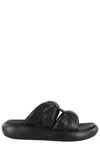 Ash Black Leather Vip Bis Sandals