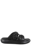 Ash Black Leather Vip Bis Sandals
