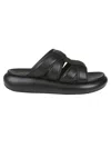 Ash Black Leather Vip Bis Sandals