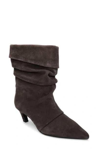 Ash Virgee Pointed Toe Kitten Heel Bootie In Gray