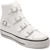 Ash Virgin Leather High Top Platform Sneaker In White