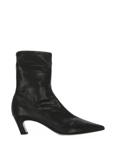 Ash Viva Pointed-toe Ankle Boots In Black