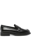 Ash Whisper Leather Loafers In Black
