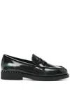Ash Whisper Leather Loafers In Black