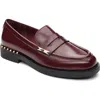 Ash Whisper Stud Penny Loafer In Burgundy