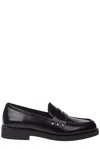 Ash Whisper Studded Round Toe Loafers In Nero