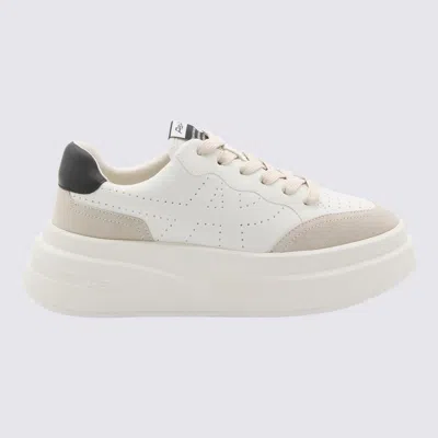 Ash White And Black Leather Sneakers