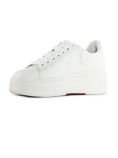 ASH WHITE CALF LEATHER MOBY SNEAKERS