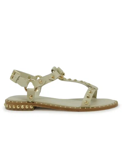 Ash White Leather Sandal