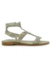 Ash Paprika Talc Flat Sandal In Neutral