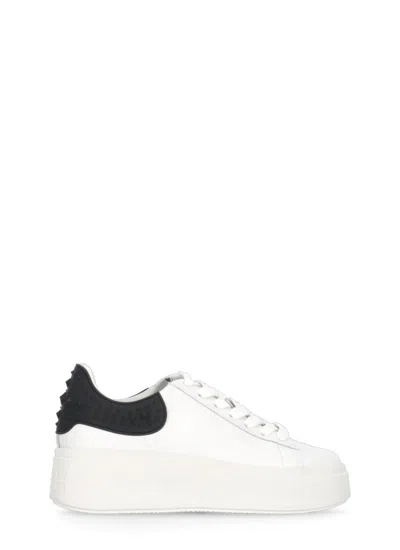 Ash White Moby Rubber Sneakers In Black