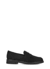 Ash Loafers With Studs Detail And Textured Finish In Black