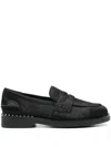 Ash Loafers With Studs Detail And Textured Finish In Black  