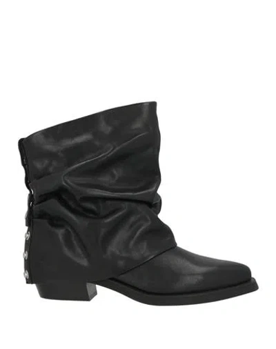 Ash Woman Ankle Boots Black Size 10 Leather