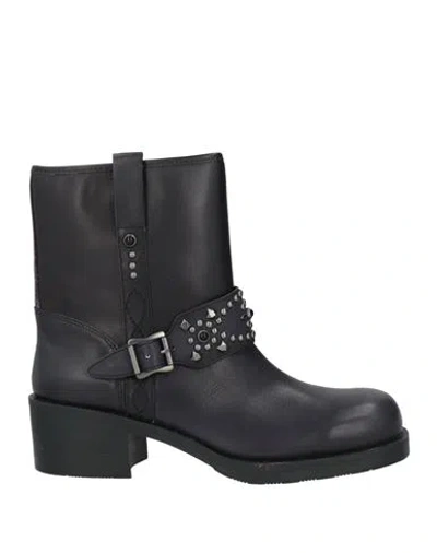 Ash Woman Ankle Boots Black Size 11 Leather