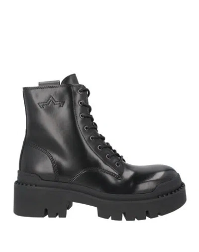 Ash Woman Ankle Boots Black Size 6 Calfskin