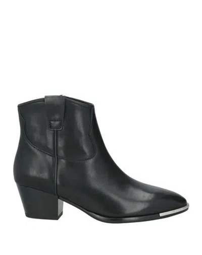 Ash Woman Ankle Boots Black Size 6 Leather