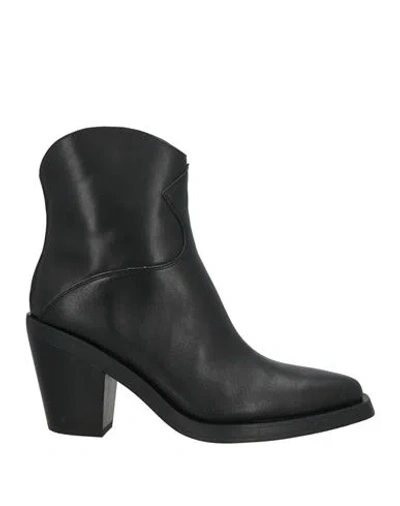 Ash Woman Ankle Boots Black Size 7 Leather