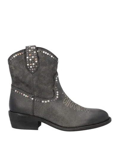 Ash Woman Ankle Boots Black Size 8 Leather
