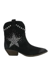 Ash Woman Ankle Boots Black Size 8 Leather In Black