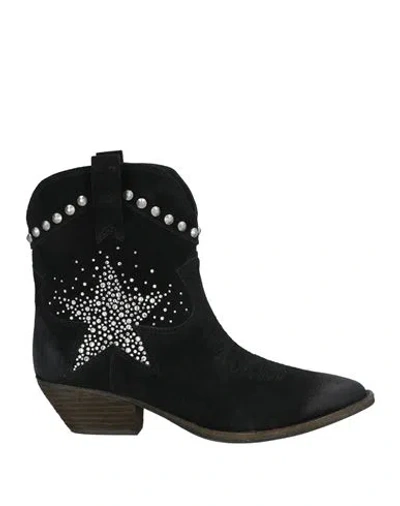 Ash Woman Ankle Boots Black Size 8 Leather