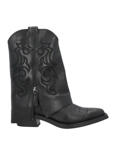 Ash Woman Ankle Boots Black Size 8 Leather