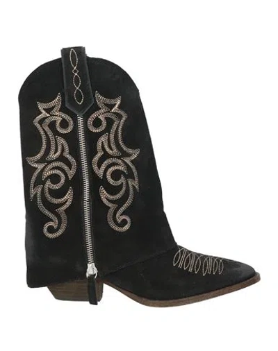 Ash Woman Ankle Boots Black Size 8 Leather