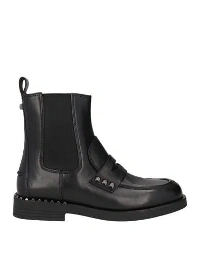ASH ASH WOMAN ANKLE BOOTS BLACK SIZE 8 LEATHER