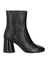 Ash Woman Ankle Boots Black Size 8 Leather In Black