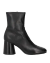 Ash Woman Ankle Boots Black Size 8 Leather In Black