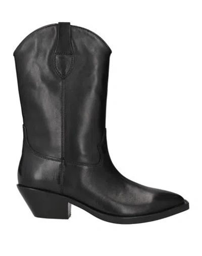 Ash Woman Ankle Boots Black Size 8 Leather