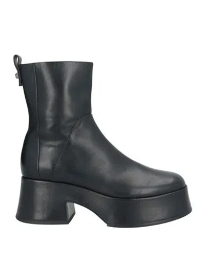Ash Woman Ankle Boots Black Size 8 Leather