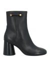 Ash Woman Ankle Boots Black Size 8 Leather In Black
