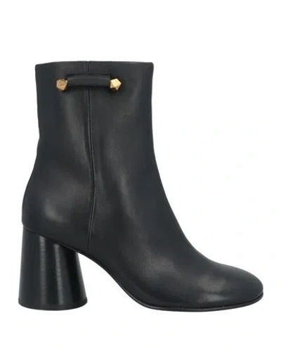Ash Woman Ankle Boots Black Size 8 Leather