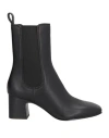 Ash Woman Ankle Boots Black Size 8 Soft Leather In Black