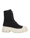 Ash Woman Ankle Boots Black Size 8 Textile Fibers In Black