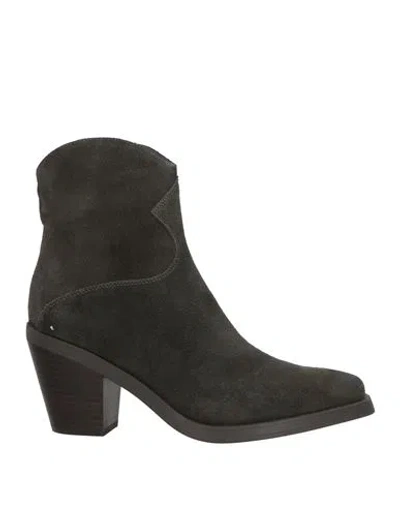 Ash Woman Ankle Boots Charcoal Size 10 Leather