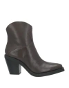 Ash Woman Ankle Boots Dark Brown Size 11 Leather